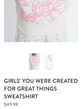 Girls' 'You Were Created For Great Things' paper flower two piece set lounge